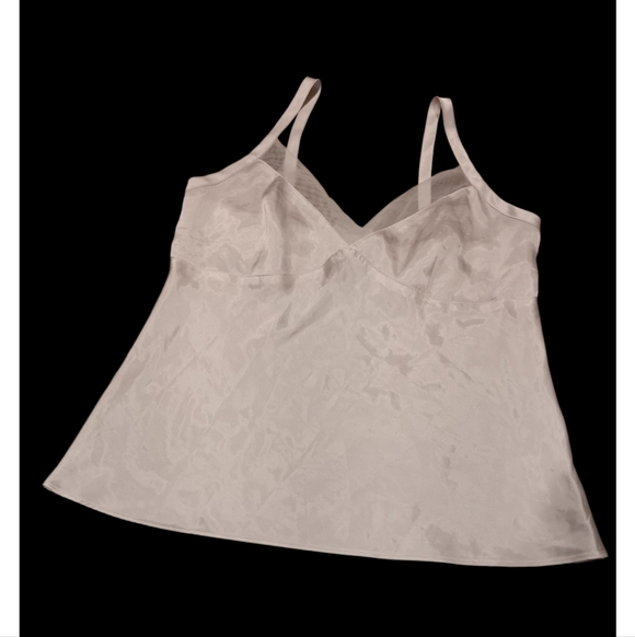Y2k Satin George Elegant Cream Camisole Top Sz M - Picture 1 of 4